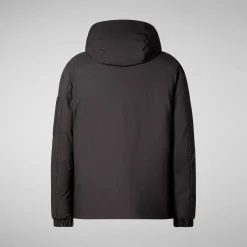 Men's hooded parka Hiram in brown black