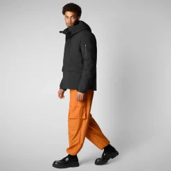 Men's hooded parka Hiram in black