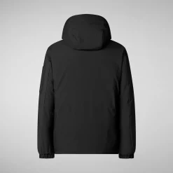 Men's hooded parka Hiram in black