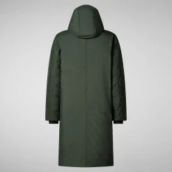 Men's hooded parka Killian in land green