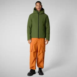 Men's Hooded Parka Sabal in Moss Green