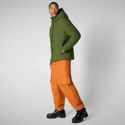 Men's Hooded Parka Sabal in Moss Green