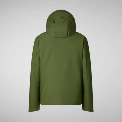 Men's Hooded Parka Sabal in Moss Green