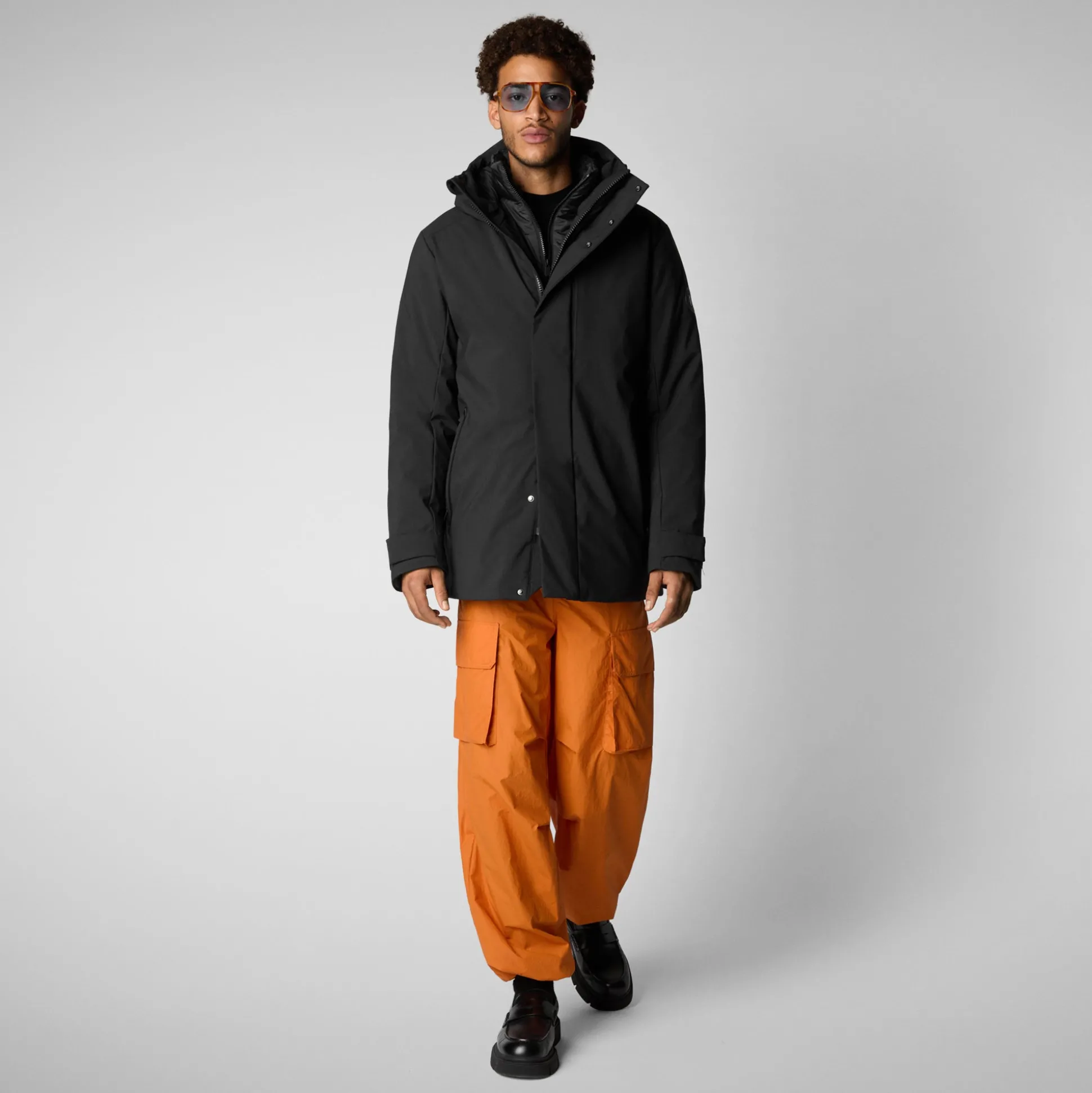 Men's hooded parka Wilder in black
