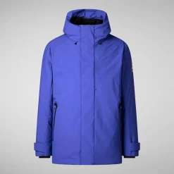Men's hooded parka Wilder in GENTIAN BLUE