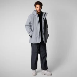 Men's  hooded parka Wilder in Mid Grey