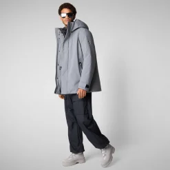 Men's  hooded parka Wilder in Mid Grey
