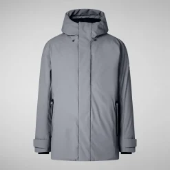 Men's  hooded parka Wilder in Mid Grey