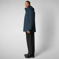 Men's  hooded parka Wilder in blue black