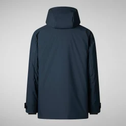 Men's  hooded parka Wilder in blue black