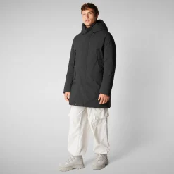 Men's  hooded parka Wilson in black