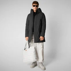 Men's  hooded parka Wilson in black