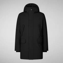 Men's  hooded parka Wilson in black