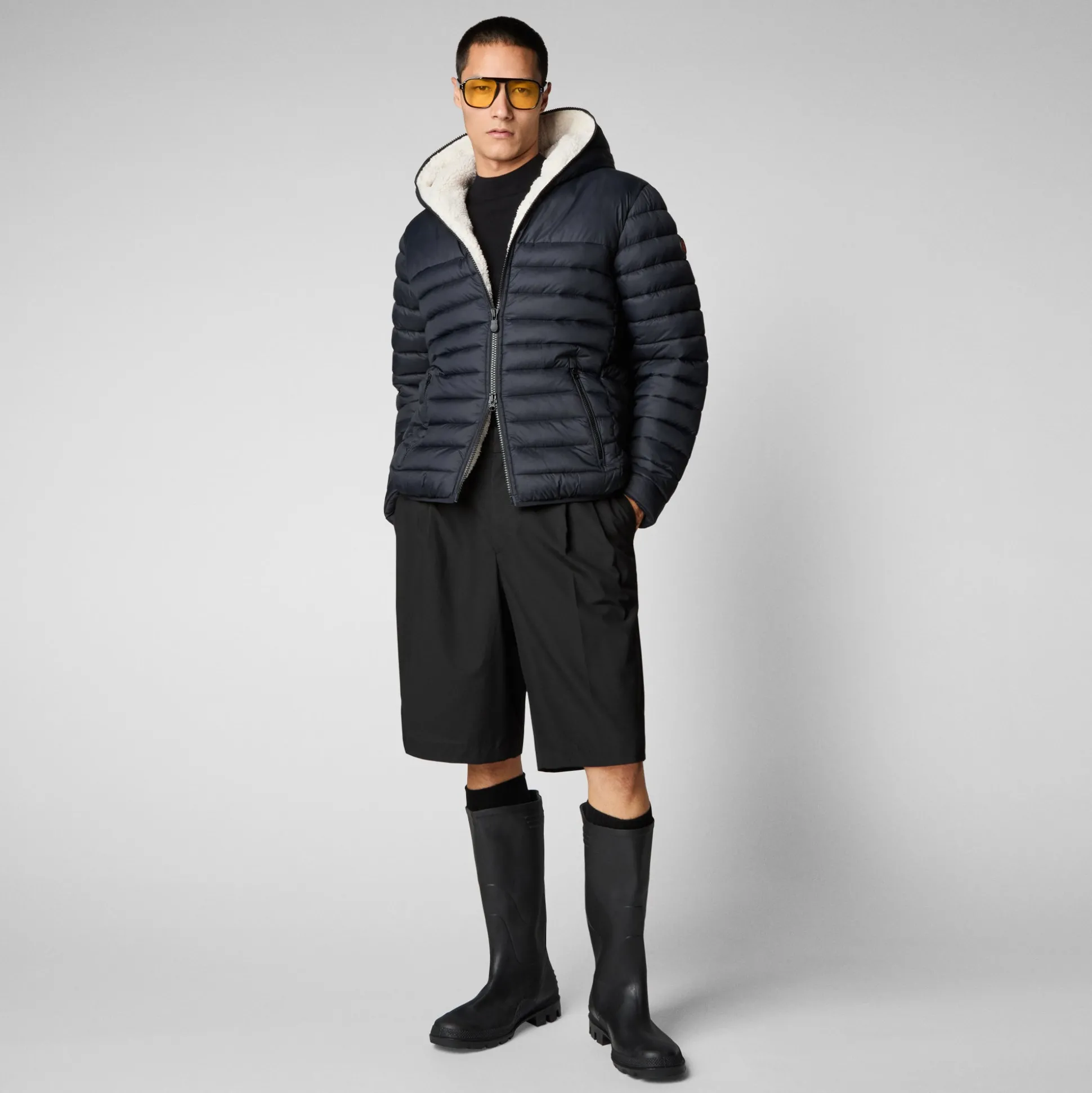 Men's Morus Hooded Jacket in Black