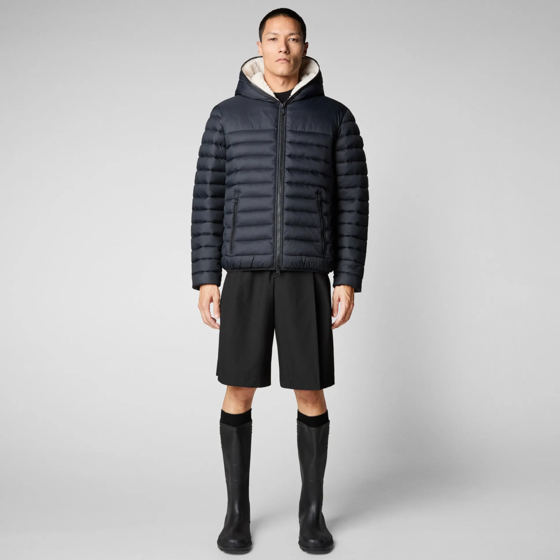 Men's Morus Hooded Jacket in Black