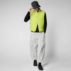 Men's  Puffer Vest Adam in Lichen Green