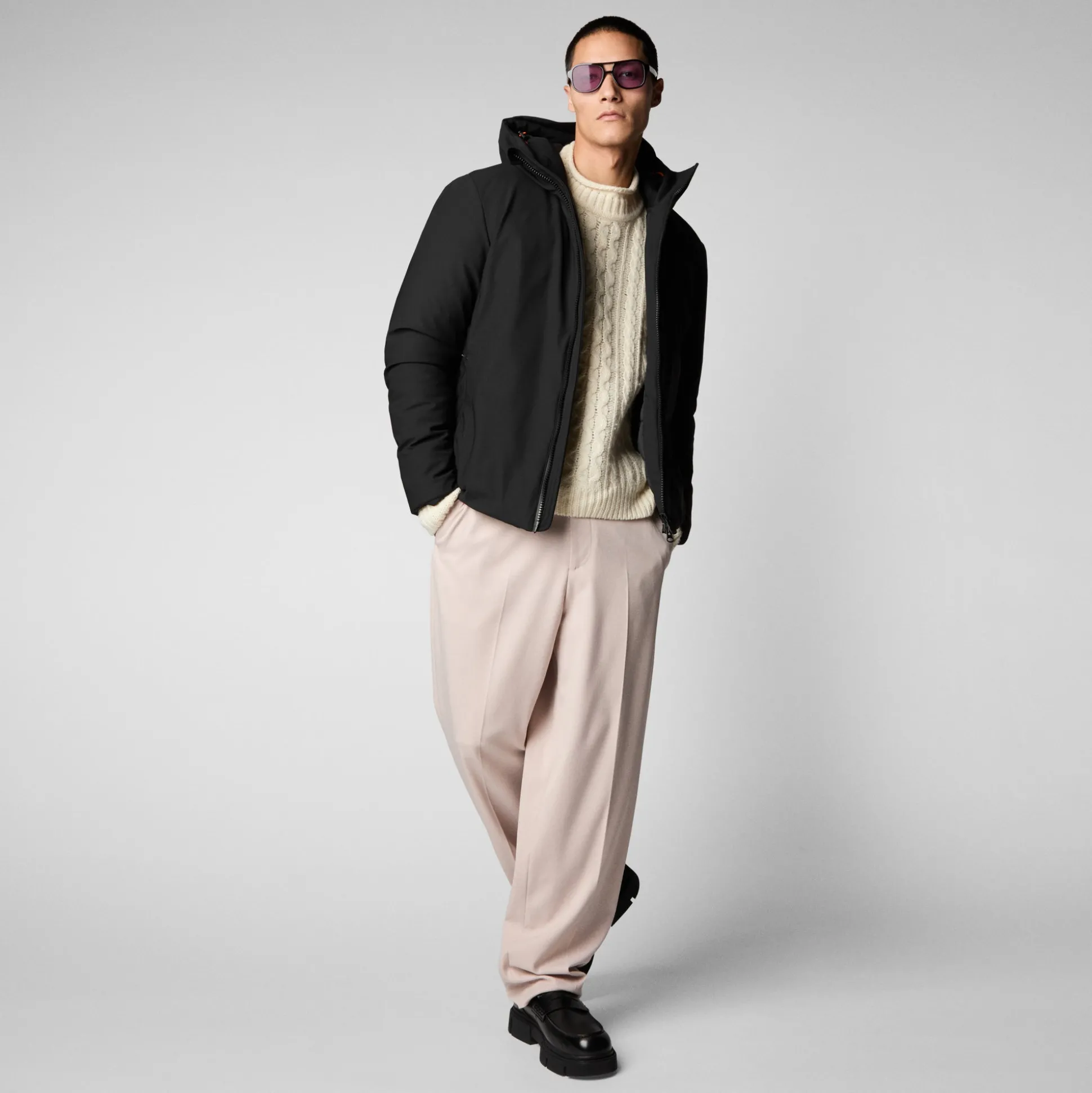 Men's Sabal Hooded Jacket in Black