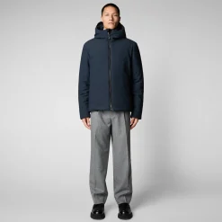 Men's Sabal Hooded Jacket in Blue Black