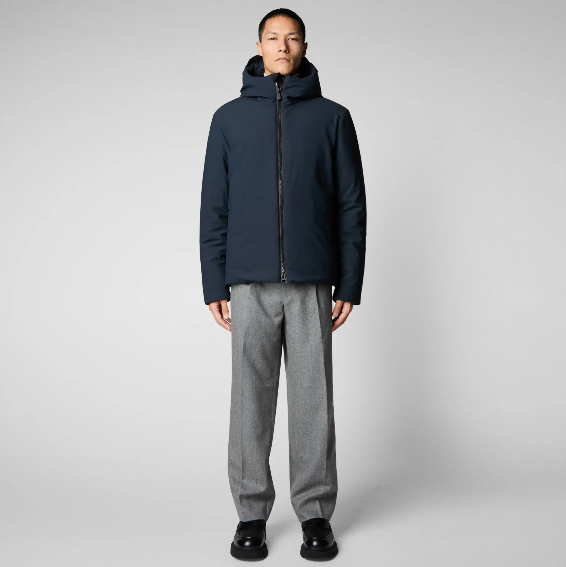 Men's Sabal Hooded Jacket in Blue Black