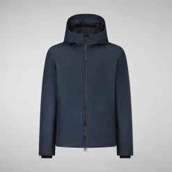 Men's Sabal Hooded Jacket in Blue Black