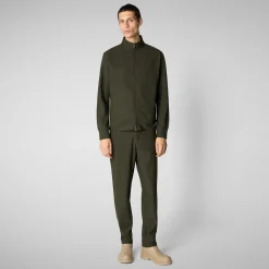 Men's  sweatshirt shirt Tulio in land green