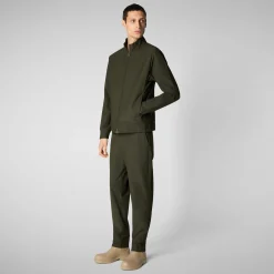 Men's  sweatshirt shirt Tulio in land green