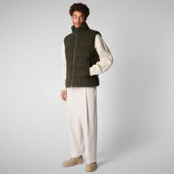 Men's  vest Euryops in land green
