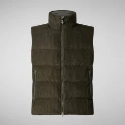Men's  vest Euryops in land green