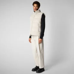 Men's  vest Euryops in rainy beige