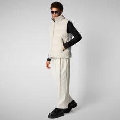 Men's  vest Euryops in rainy beige