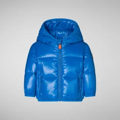 Unisex kids' animal free Puffer jacket Jody in blue berry