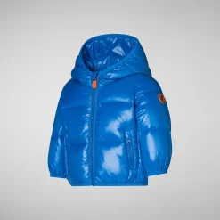 Unisex kids' animal free Puffer jacket Jody in blue berry