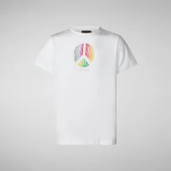 Unisex Kids' Cal T-Shirt in White