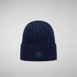 Unisex ribbed beanie jo in navy blue
