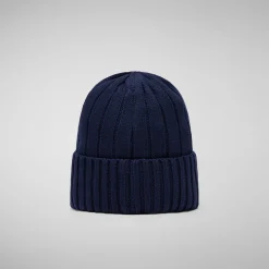 Unisex ribbed beanie jo in navy blue