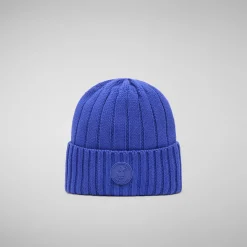 Unisex ribbed beanie jo in gentian blue