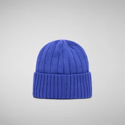 Unisex ribbed beanie jo in gentian blue