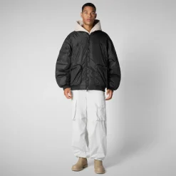 Unisex Usher Bomber Jacket in Black