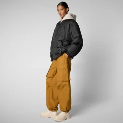 Unisex Usher Bomber Jacket in Black