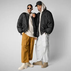 Unisex Usher Bomber Jacket in Black