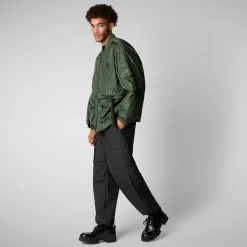 Unisex Usher Bomber Jacket in Thyme Green