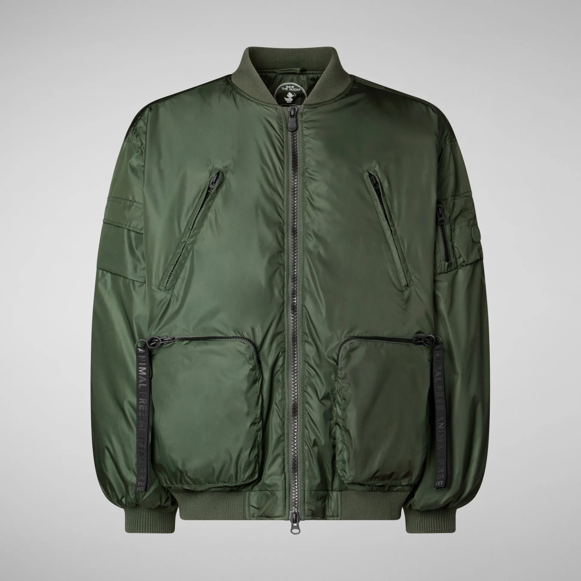 Unisex Usher Bomber Jacket in Thyme Green