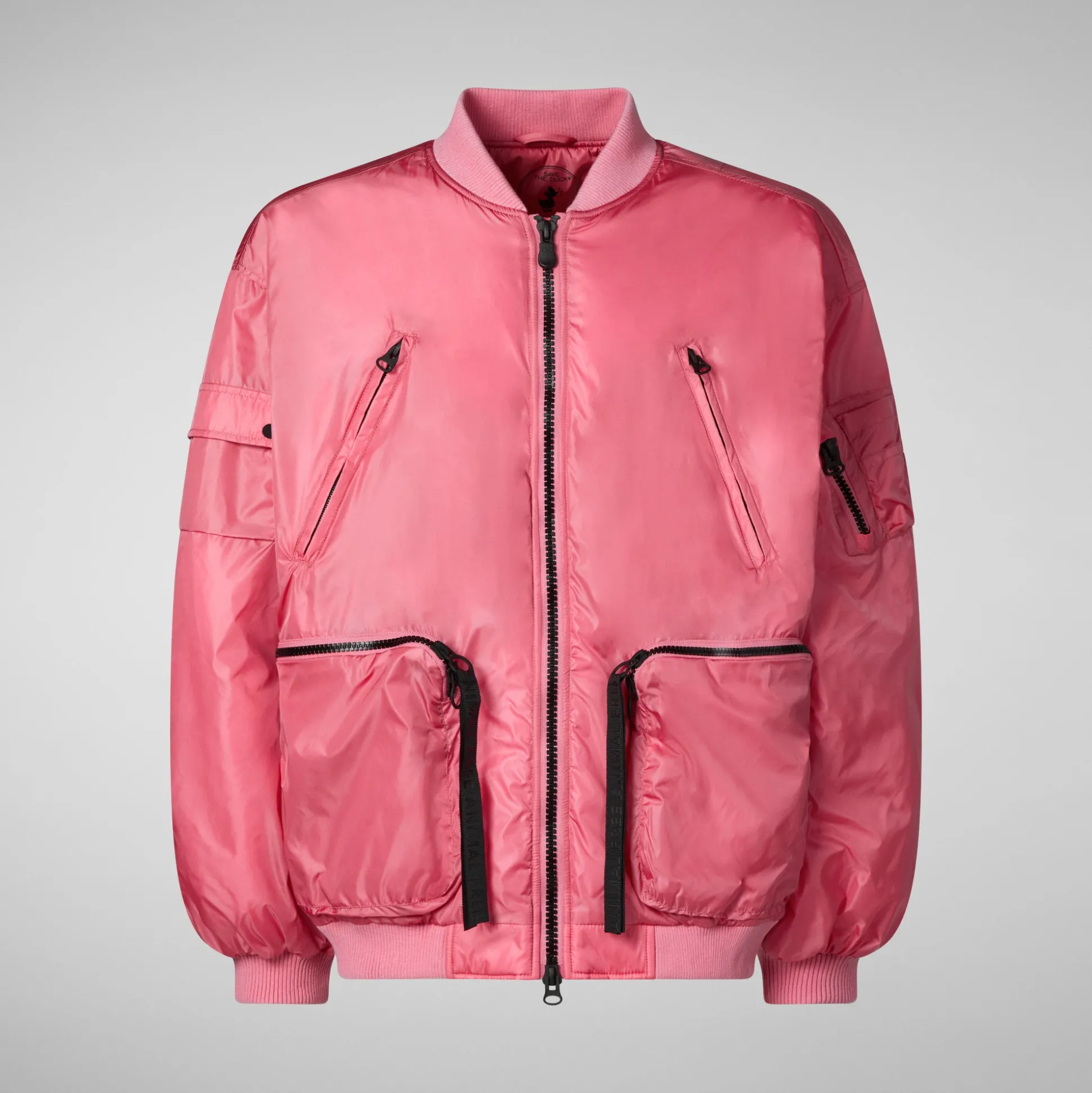 Unisex Usher Bomber Jacket in Bloom Pink