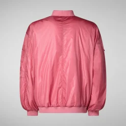 Unisex Usher Bomber Jacket in Bloom Pink