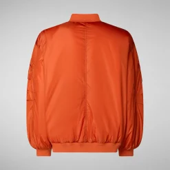 Unisex Usher Bomber Jacket in Maple Orange