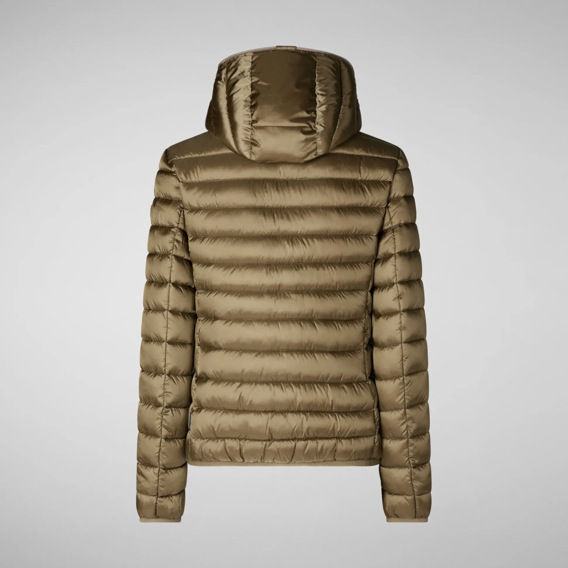Women's Alexis Hooded Animal free Puffer Jacket in Husk Green