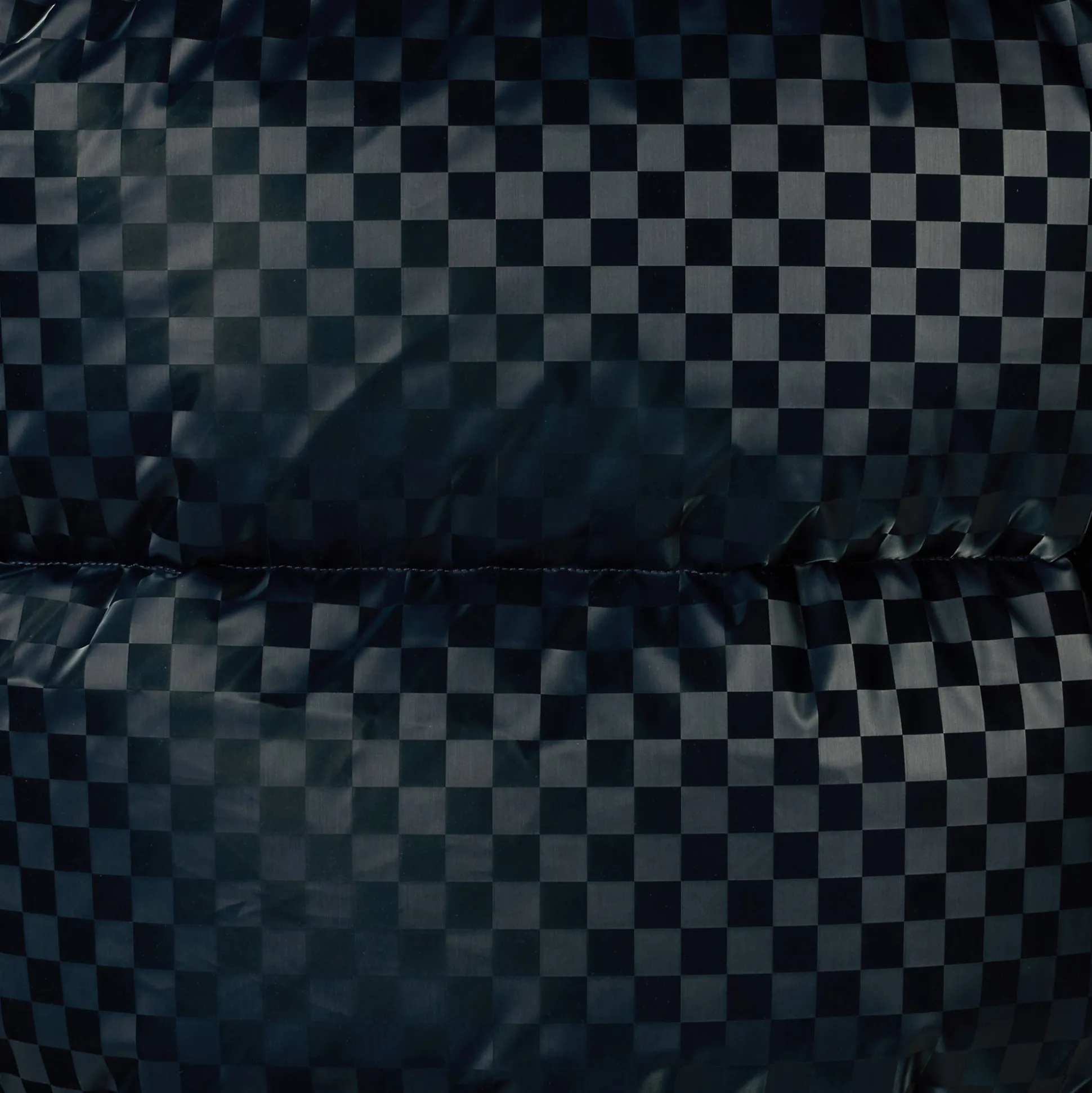 Women's Amaranta Hooded Animal free Puffer Coat in Blue Black