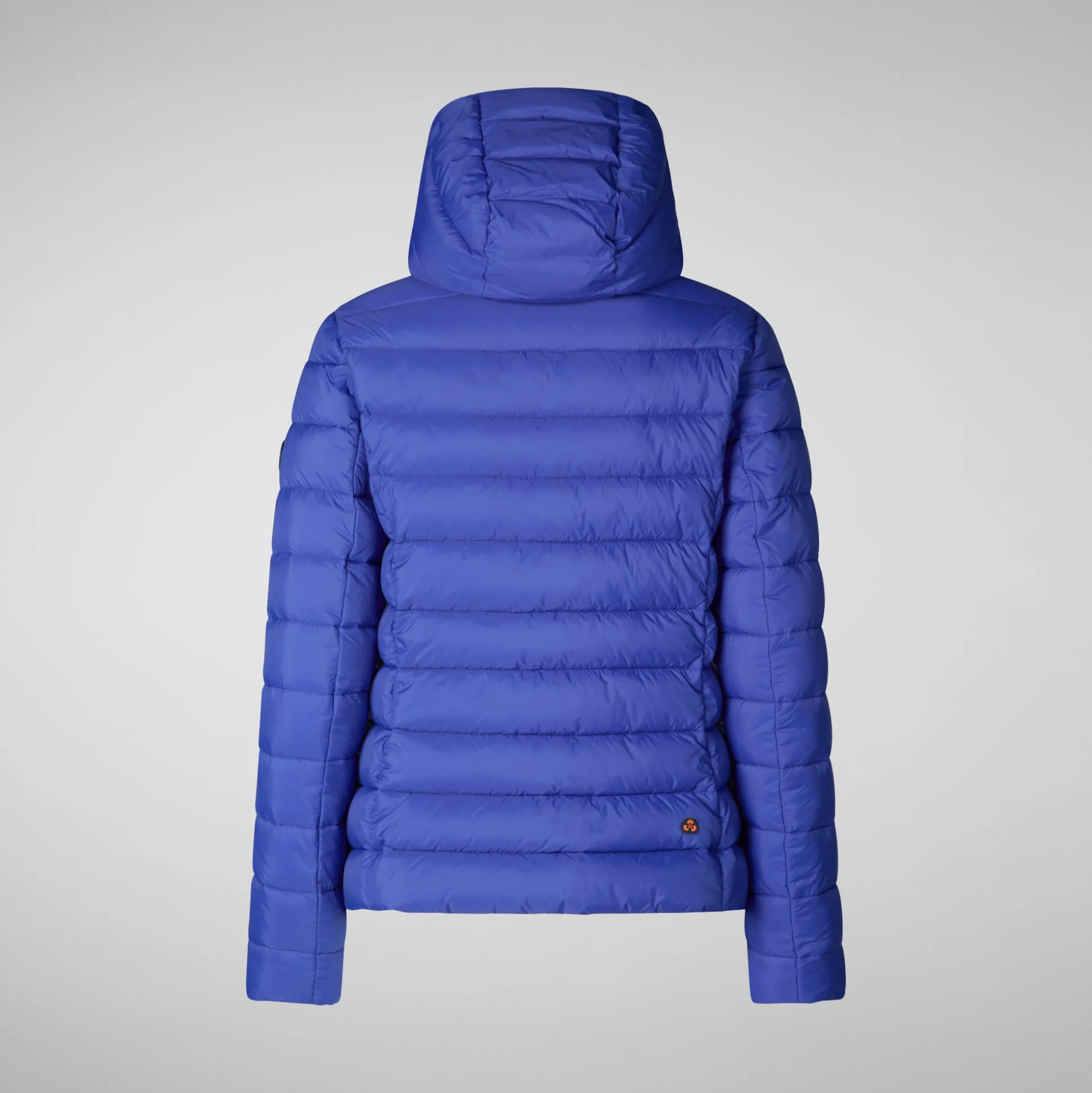 Women's Amelie Animal free Puffer Jacket with Detachable Hood in Gentian Blue