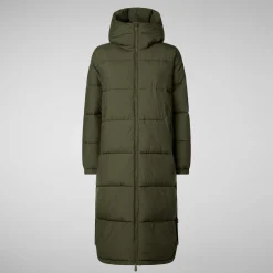 WoMen's animal free Puffer jacket Halesia in land green