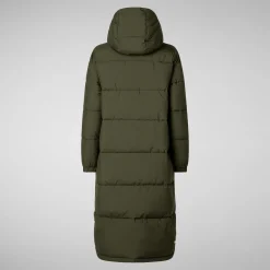 WoMen's animal free Puffer jacket Halesia in land green